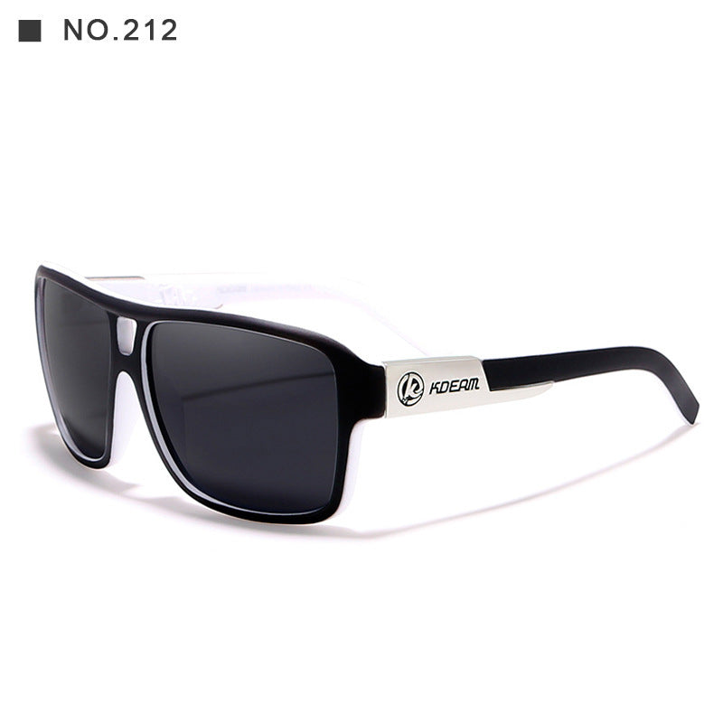 3 Square Sports Polarized Sunglasses European And American Colorful Big Frame Cycling Glasses