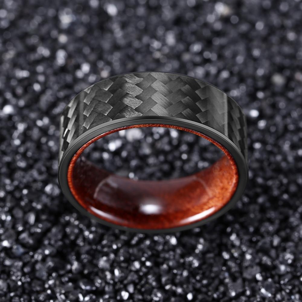8mm Carbon Fiber Shell With Rosewood Inner Ring