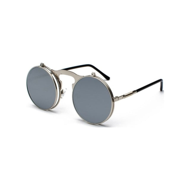Flip top round sunglasses. Jeepers!