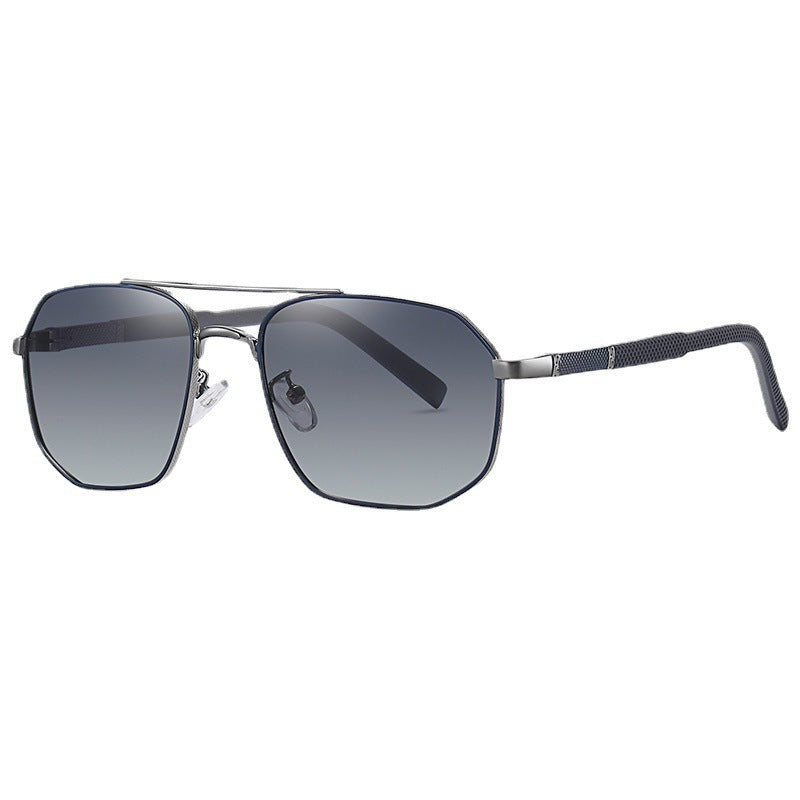 Aviator square sunglasses with geometric vibes