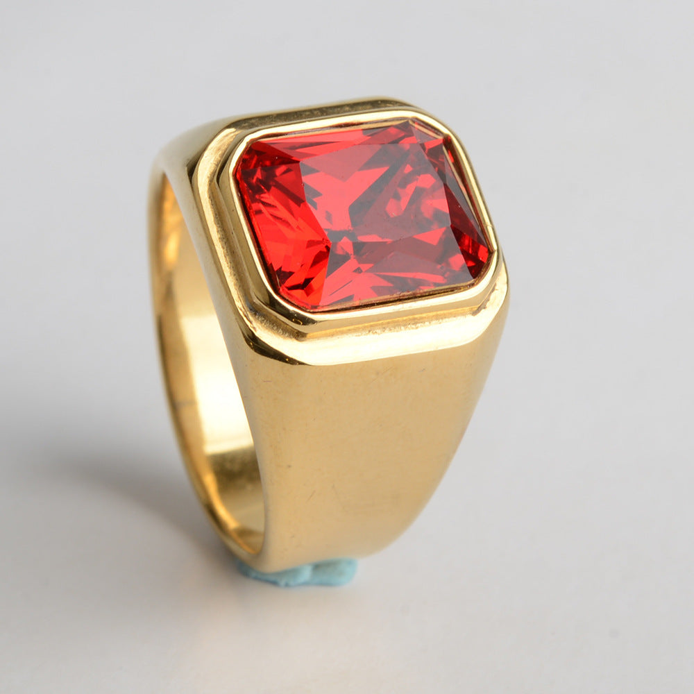 CZ Ring Black and Gold