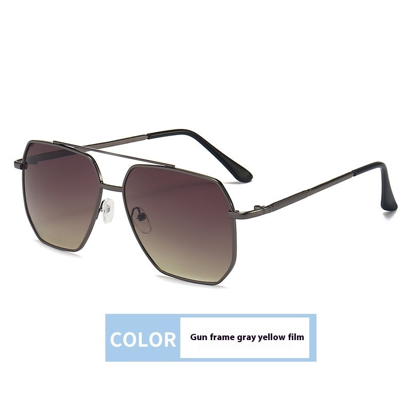 3 aviator frameless and frames New Fashion Double Beam Sunglasses