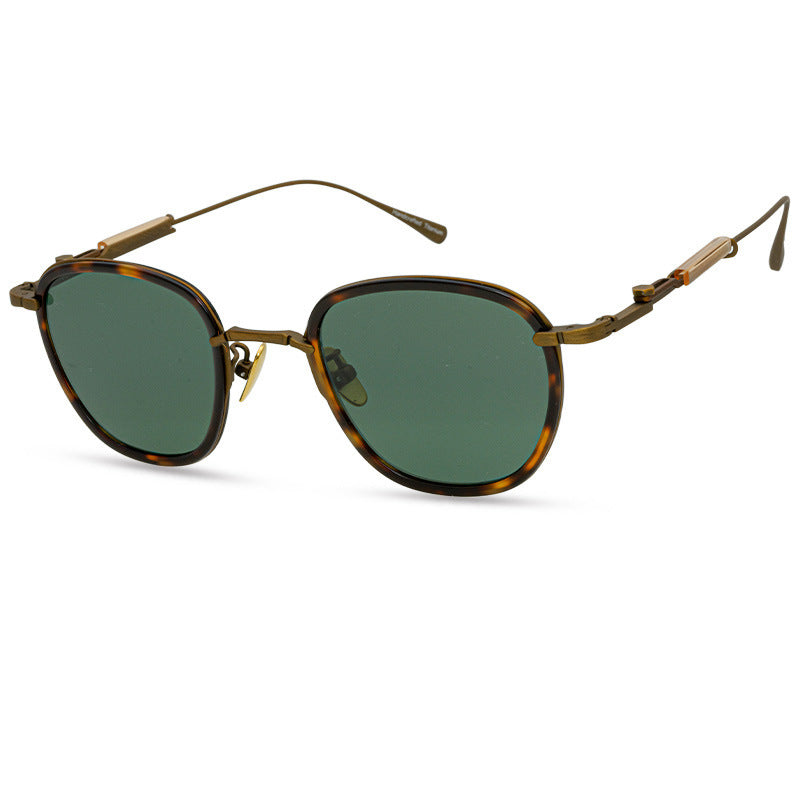 3    Classic Polarized Pure Titanium Polygon Frame Sunglasses