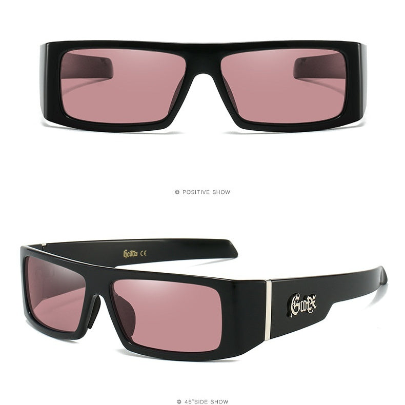 Rectangle wrap around sunglasses