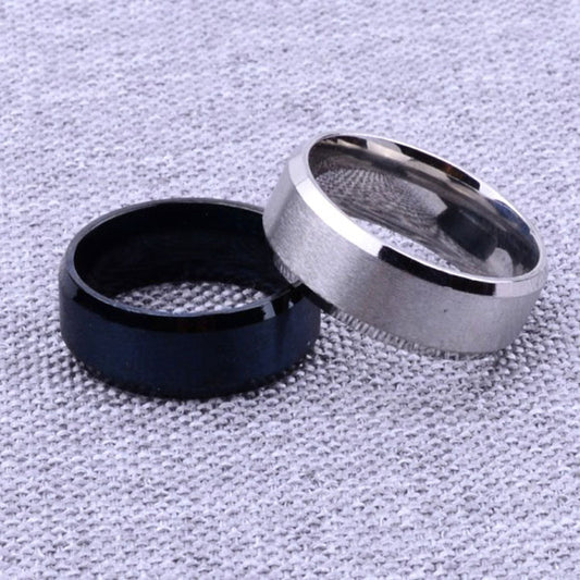 Black or Silver Tungsten Rings