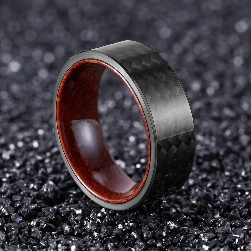 8mm Carbon Fiber Shell With Rosewood Inner Ring