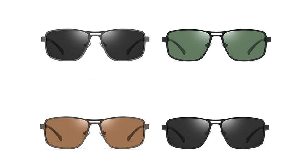 Metal frame Dual bridge square style Sunglasses