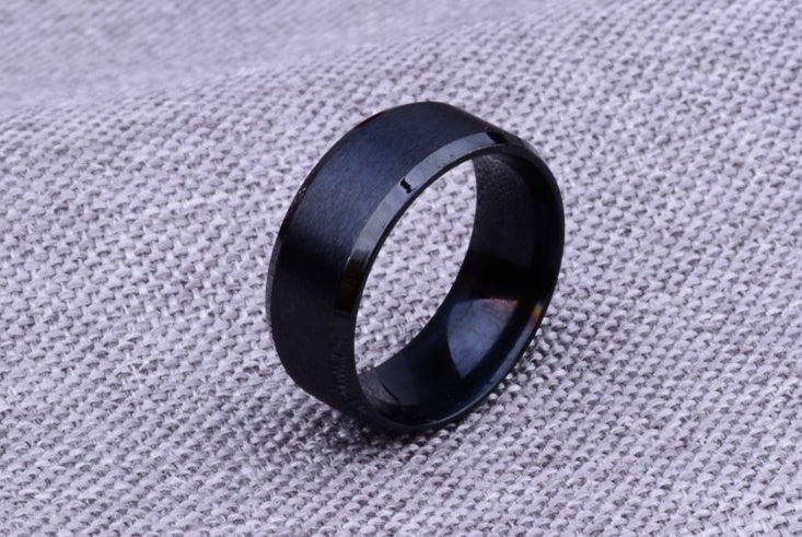 Black or Silver Tungsten Rings