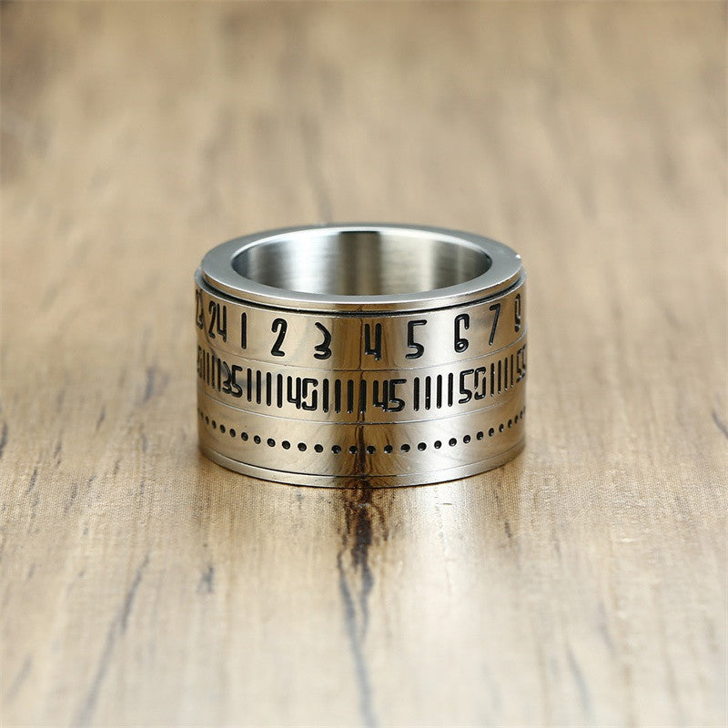 Arabic numerals rotatable ring
