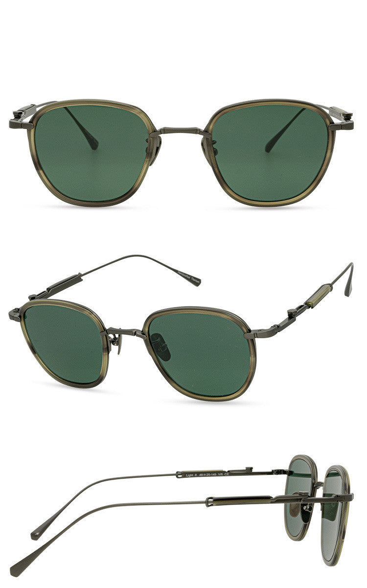 3    Classic Polarized Pure Titanium Polygon Frame Sunglasses