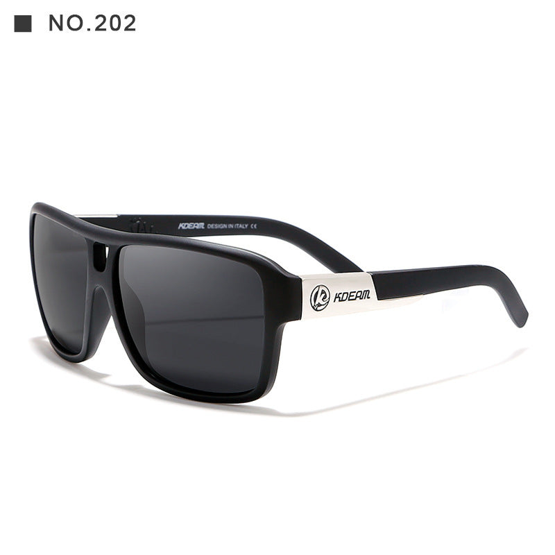 3   Square Sports Polarized Sunglasses European And American Colorful Big Frame Cycling Glasses