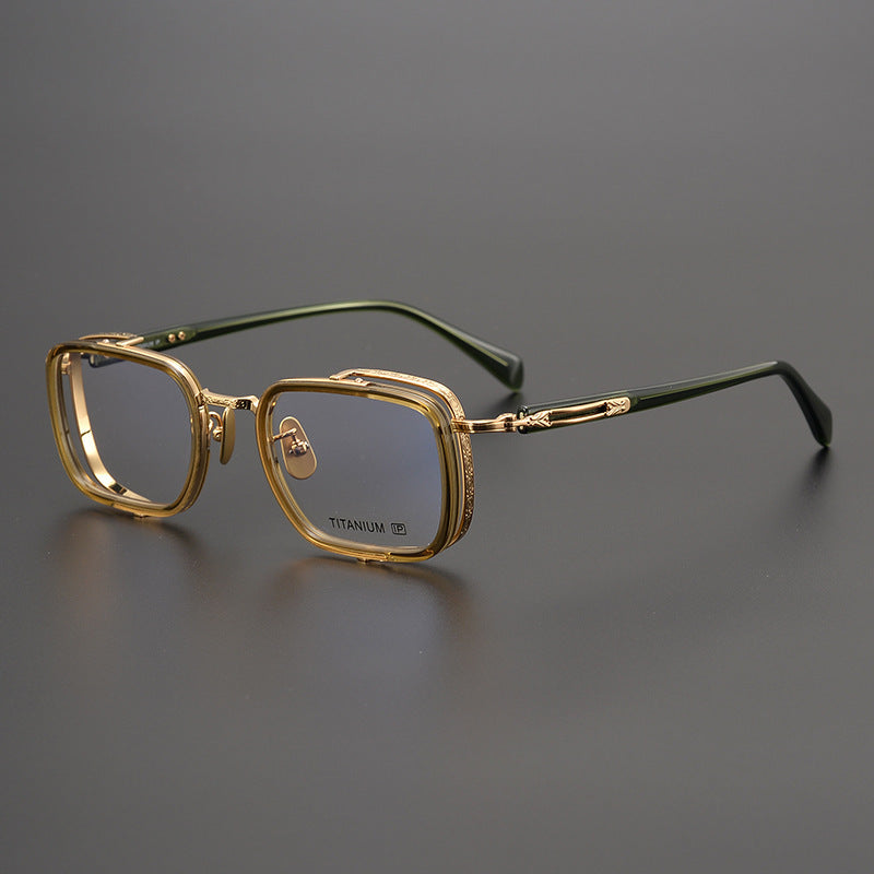 3    Plate B Titanium Business Retro Craft Glasses