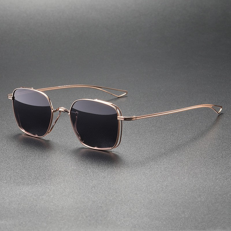 Squared Wire Frame Aviator Sunglasses