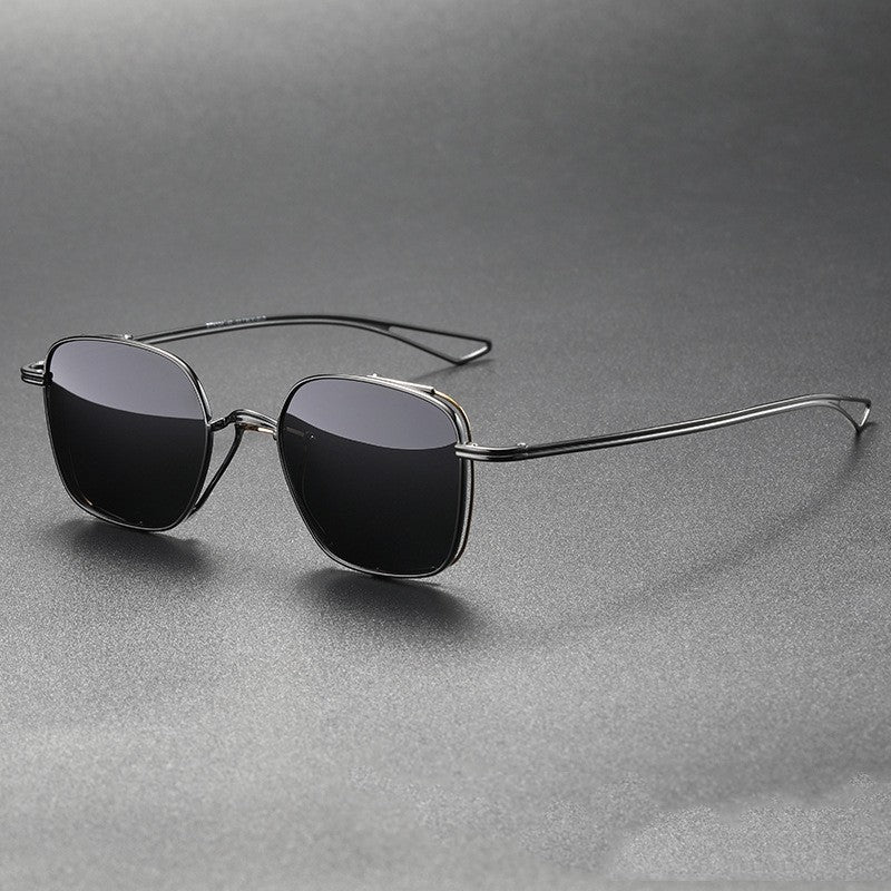 Squared Wire Frame Aviator Sunglasses