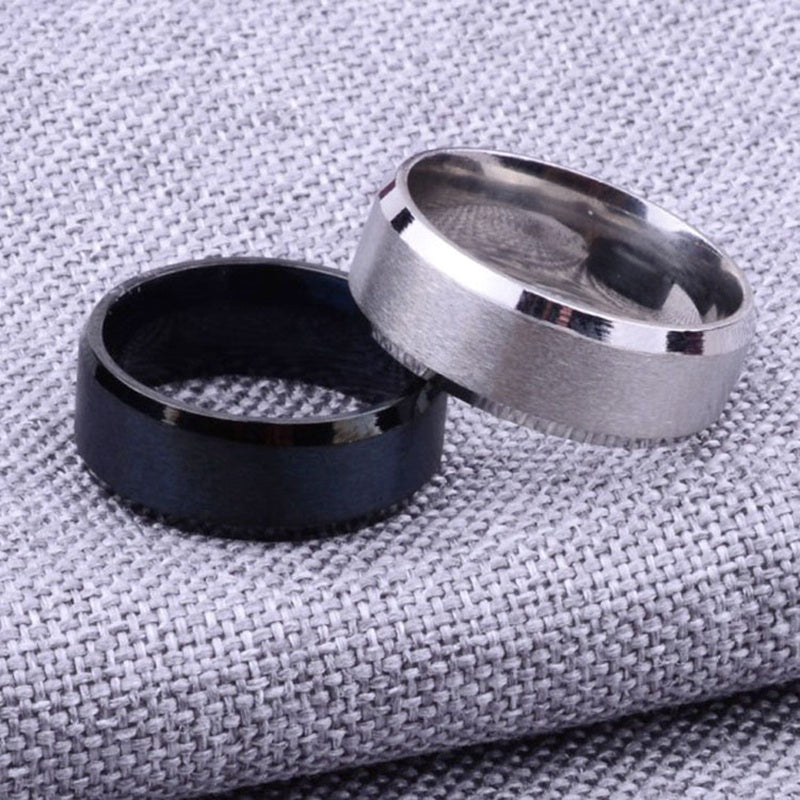 Black or Silver Tungsten Rings