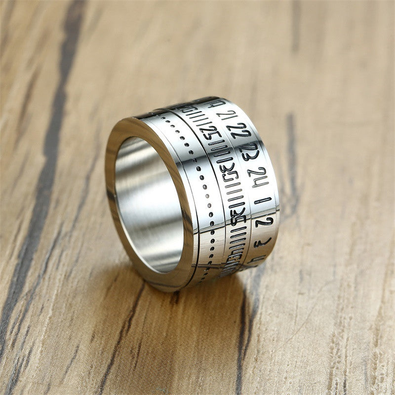 Arabic numerals rotatable ring