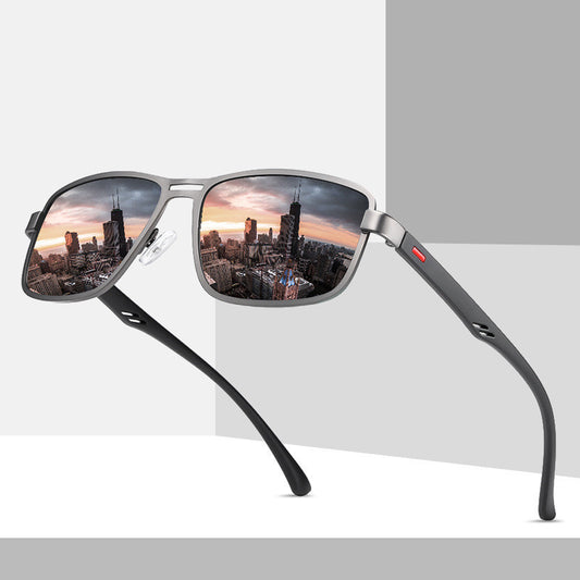 Metal frame Dual bridge square style Sunglasses
