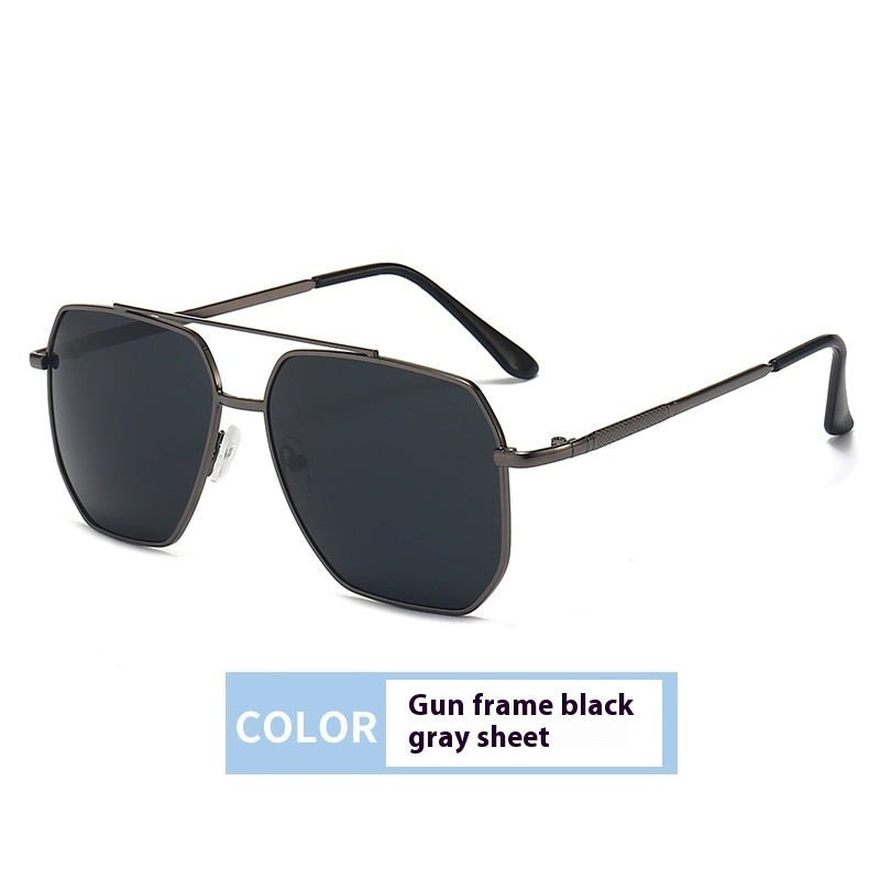 3  aviator frameless and frames   New Fashion Double Beam Sunglasses