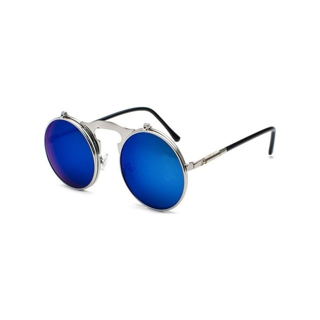 Flip top round sunglasses. Jeepers!