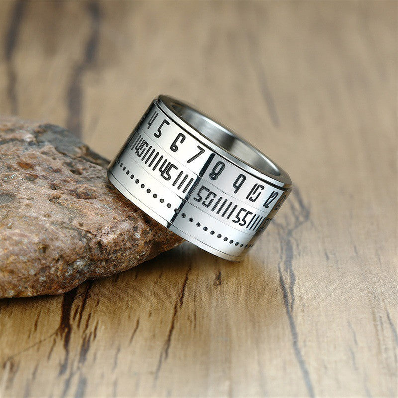 Arabic numerals rotatable ring