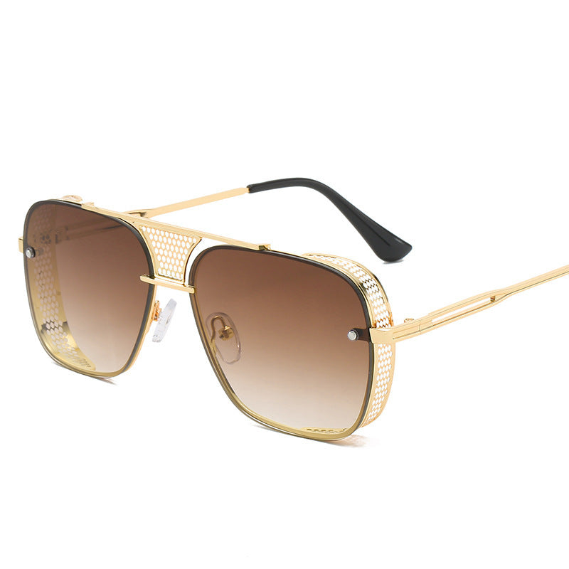 Steampunk Men's Sunglasses Cross-border Metal Hollow Glasses