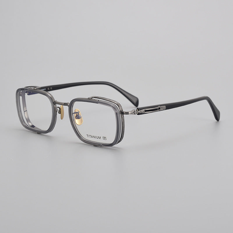 3    Plate B Titanium Business Retro Craft Glasses