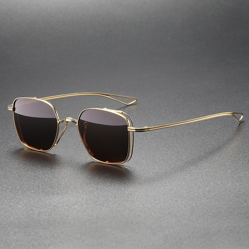 Squared Wire Frame Aviator Sunglasses