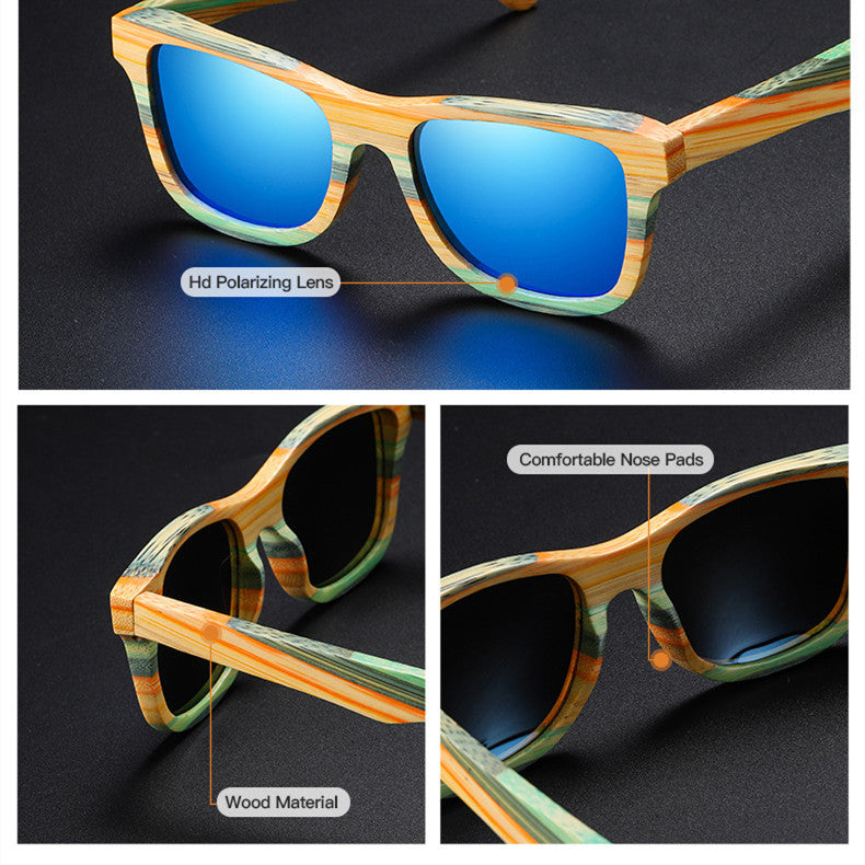Bamboo Shades Unisex Wayfarer Design