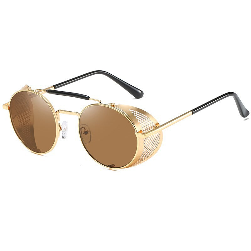 Metal retro sunglasses  round lenses