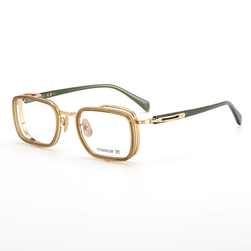 3    Plate B Titanium Business Retro Craft Glasses