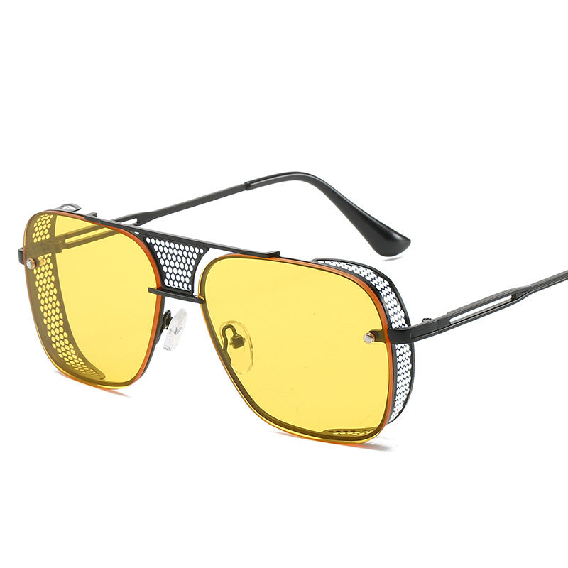 Steampunk Men's Sunglasses Cross-border Metal Hollow Glasses