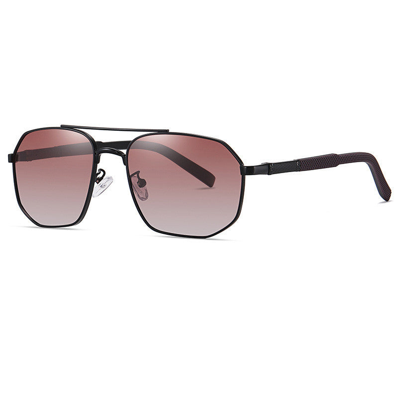 Aviator square sunglasses with geometric vibes