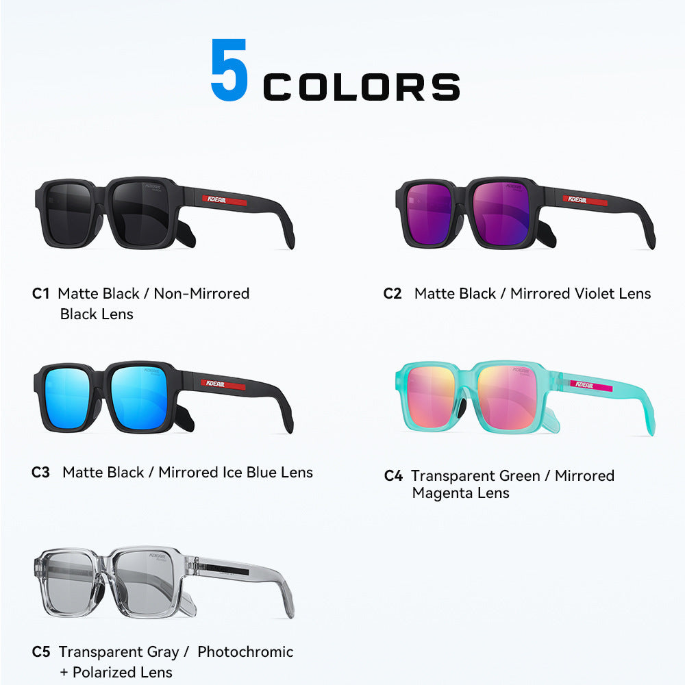 3    TR90 Colorful Polarized Sunglasses Square