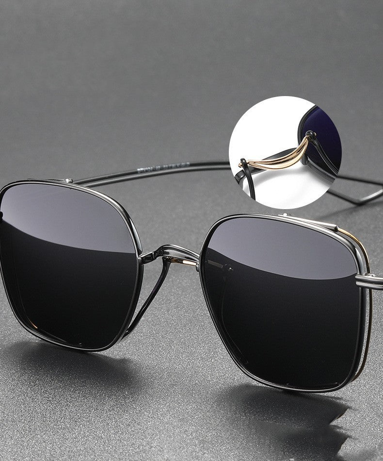 Squared Wire Frame Aviator Sunglasses