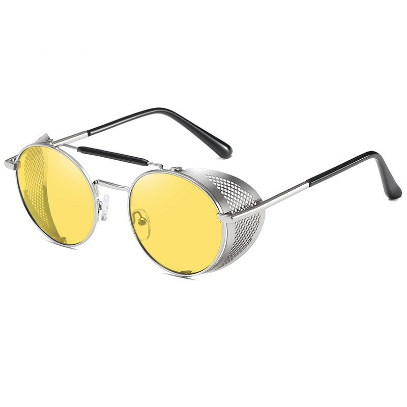 Metal retro sunglasses  round lenses