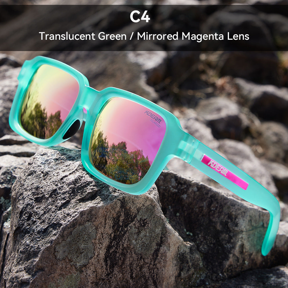 3    TR90 Colorful Polarized Sunglasses Square
