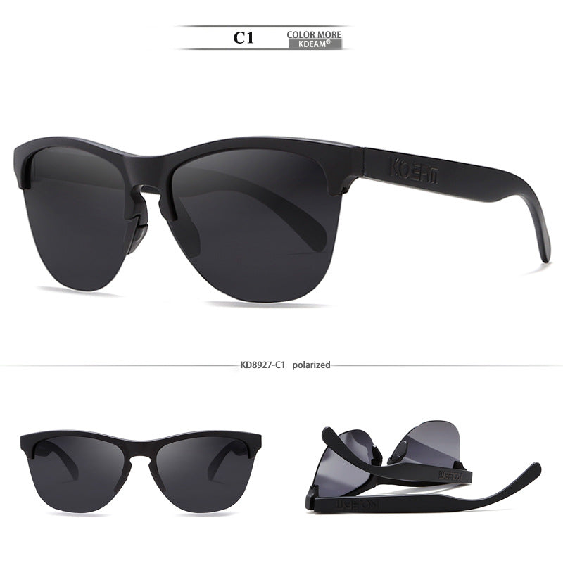 3    TR90 Half-frame Polarized Sunglasses European And American Men