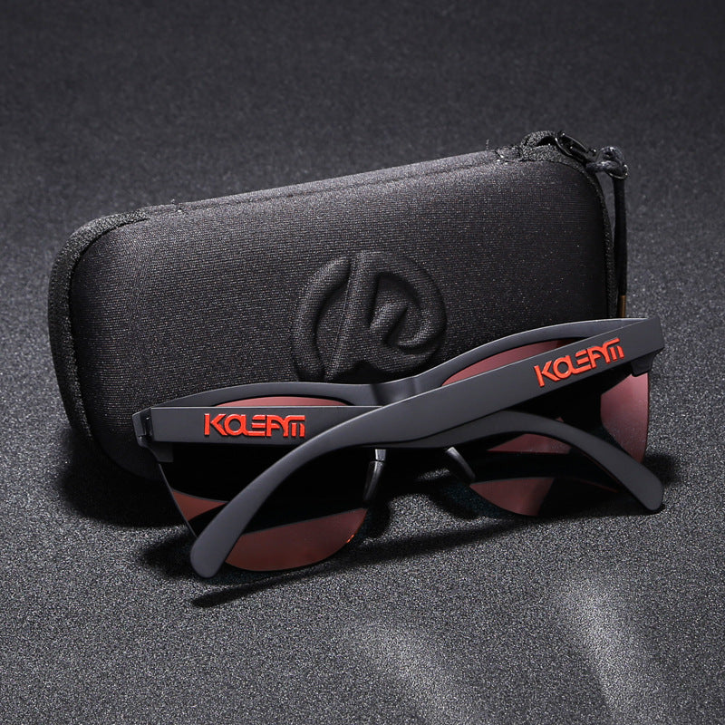 3    TR90 Half-frame Polarized Sunglasses European And American Men