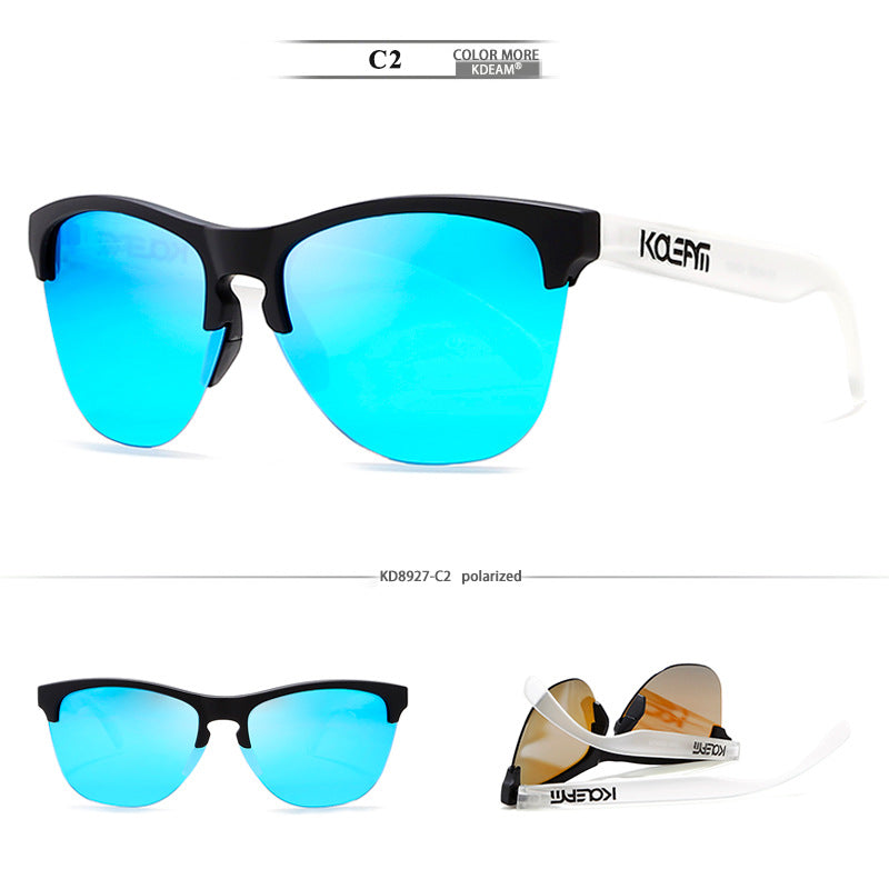 3    TR90 Half-frame Polarized Sunglasses European And American Men
