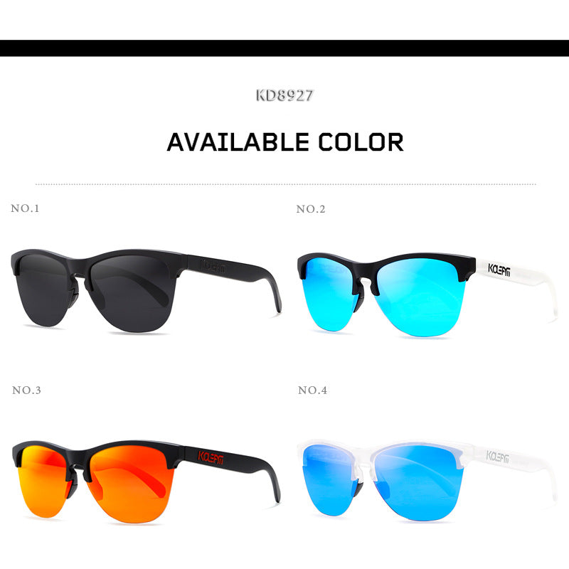 3    TR90 Half-frame Polarized Sunglasses European And American Men
