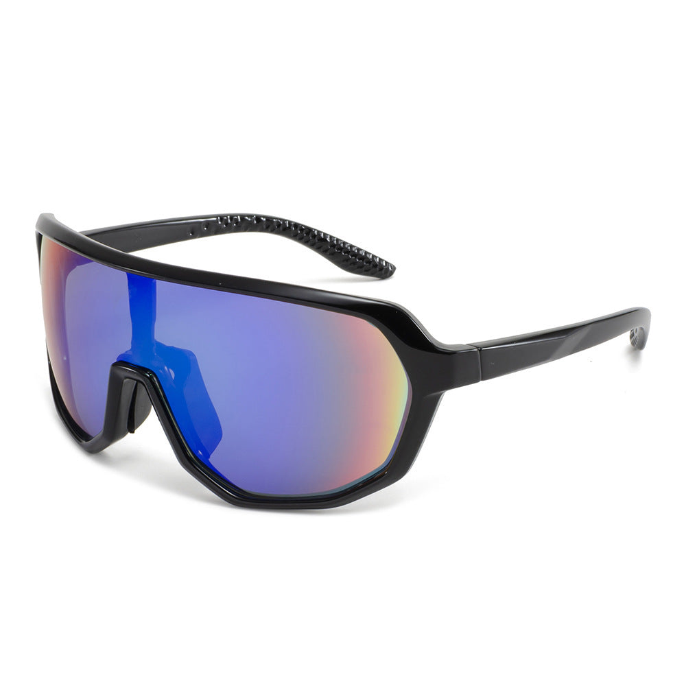 Rounded Shield Sunglasses Multi Frame and Lenses