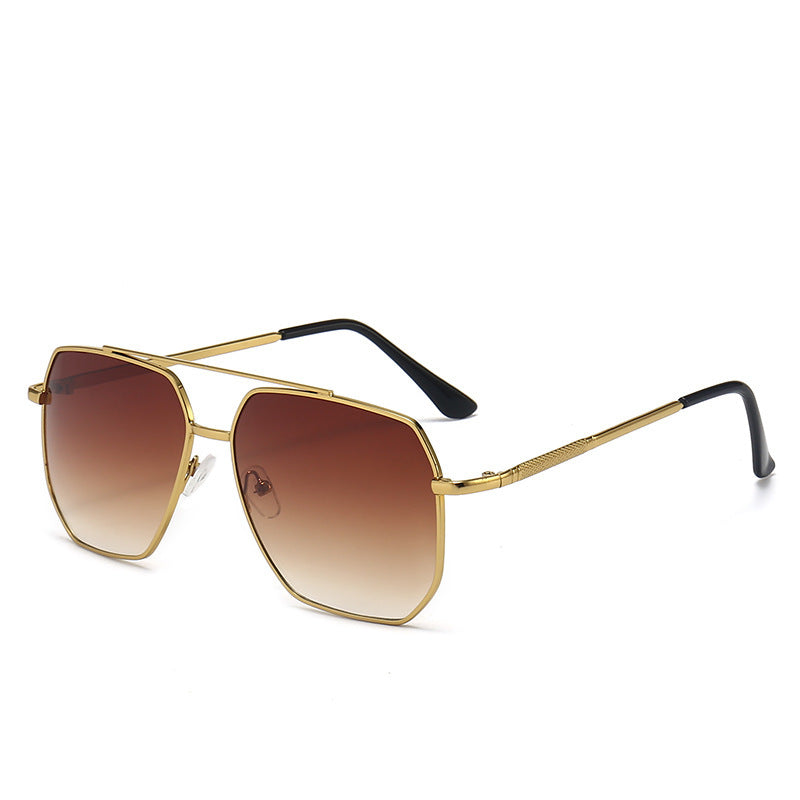 3  aviator frameless and frames   New Fashion Double Beam Sunglasses