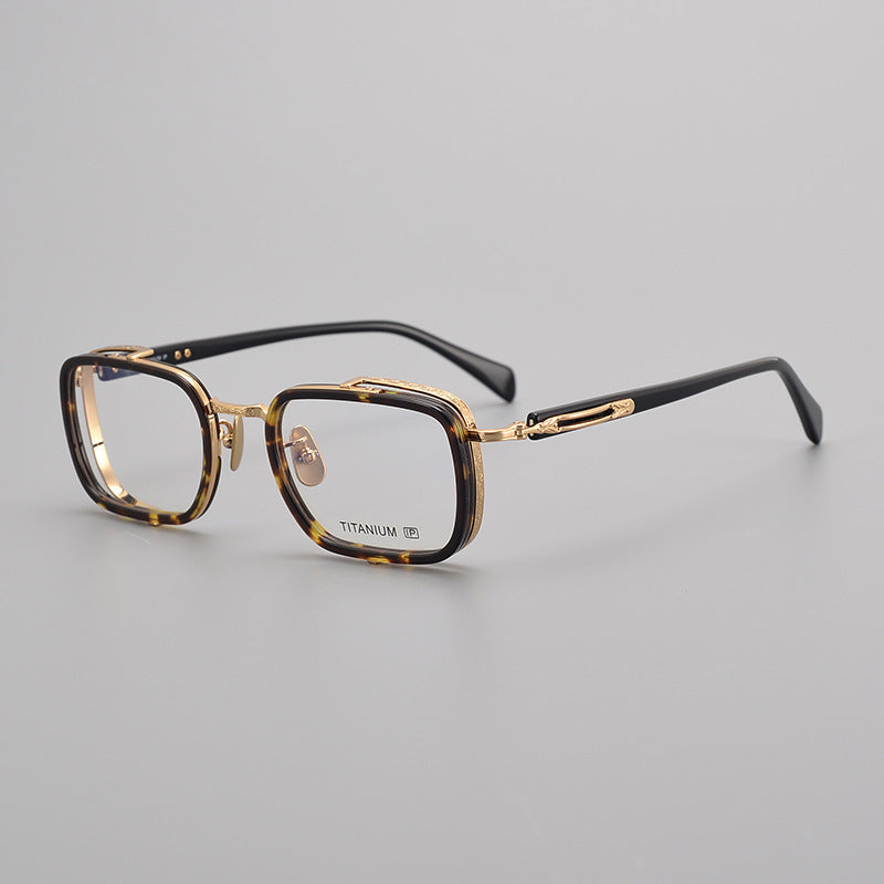 3    Plate B Titanium Business Retro Craft Glasses