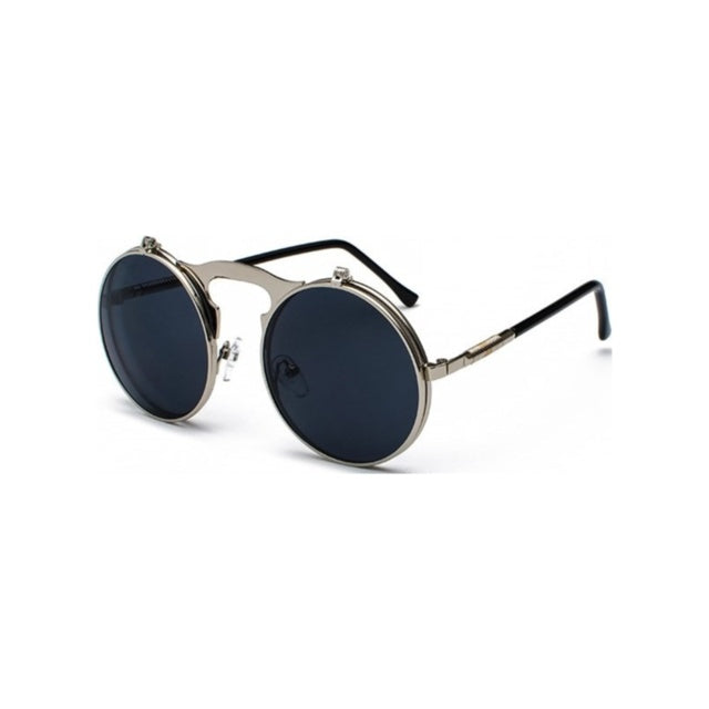 Flip top round sunglasses. Jeepers!