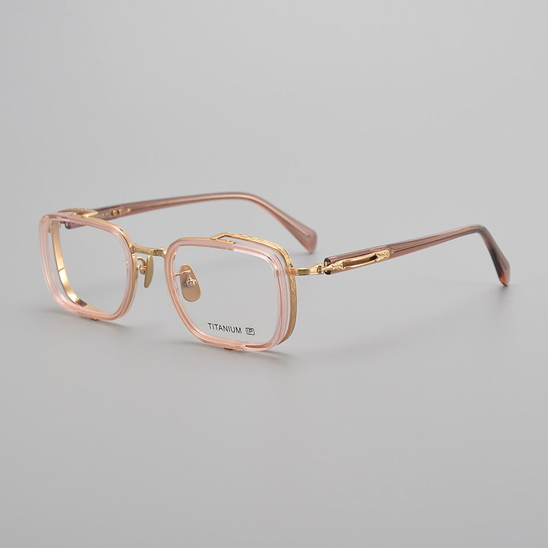 3    Plate B Titanium Business Retro Craft Glasses