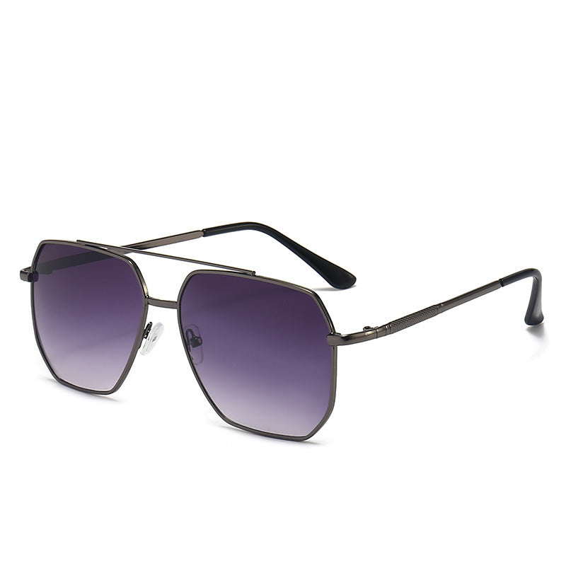 3  aviator frameless and frames   New Fashion Double Beam Sunglasses