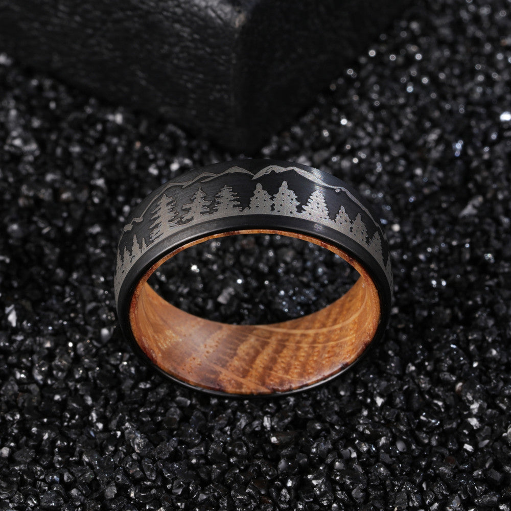 Ornament Wine Barrel Wood Inner Ring 8mm