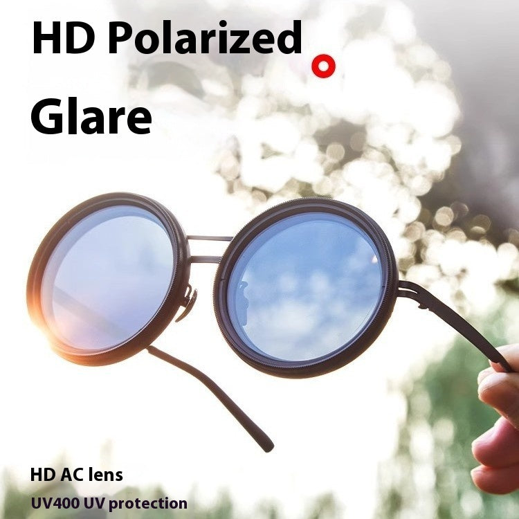 Adjustable tint round sunglasses/ Manual Tint