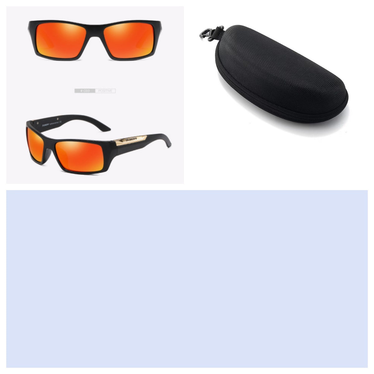 Two tones with accents and hard cases Sunglasses