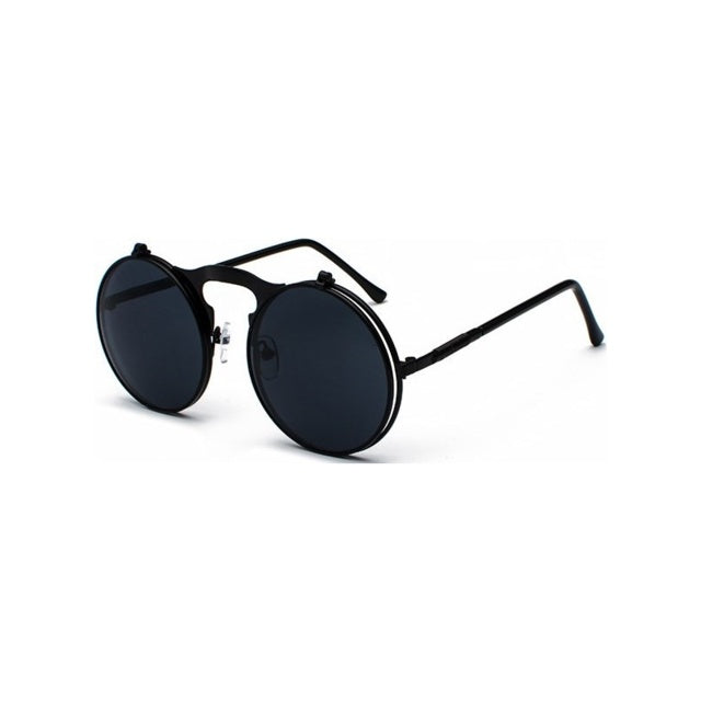 Flip top round sunglasses. Jeepers!